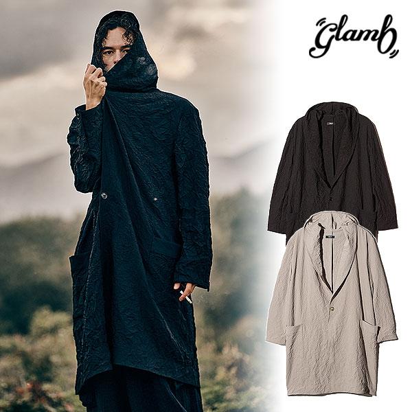 2026 春 先行予約 3月上旬〜中旬入荷予定 glamb グラム Crinkle Shawl Collar Coat コート 送料無料 キャンセル不可 atfjkt glamb（グラム） 2026 春 先行予約 3月上旬〜中旬入荷予定 コート
