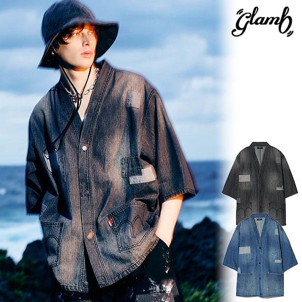 glamb グラム Unplugged Denim Happi Shirt アンプラグド デニム ハッピシャツ atftps glamb（グラム） シャツ glamb Unplugged Denim Happi Shirt