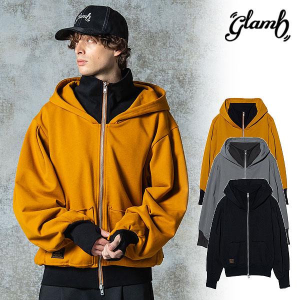 glamb（グラム） パーカー glamb Layered Neck Hoodie レイヤード