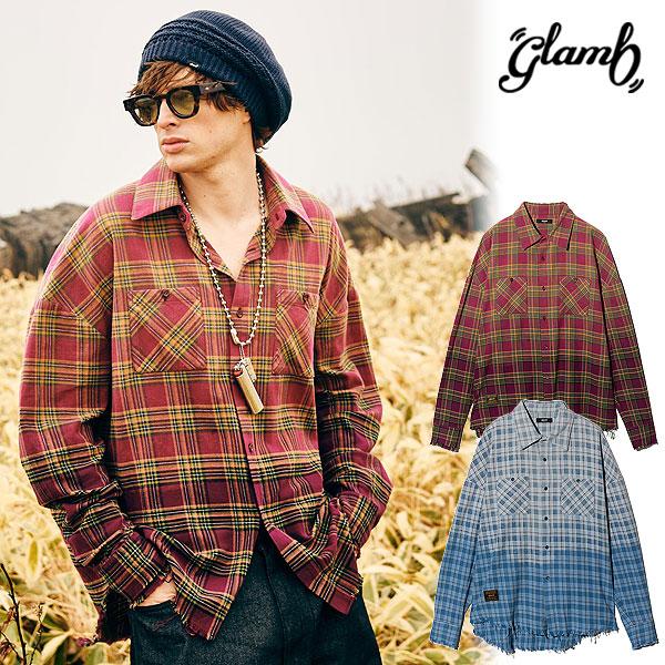 glamb グラム Bleach Check Shirt ブリーチチェックシャツ 送料無料 atftps glamb（グラム） シャツ glamb Bleach Check Shirt ブリーチチェック
