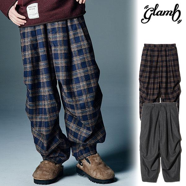 2026 秋 先行予約 9月中旬〜下旬入荷予定 グラム パンツ glamb Knee Tuck Check Pants ニータックチェックパンツ キャンセル不可