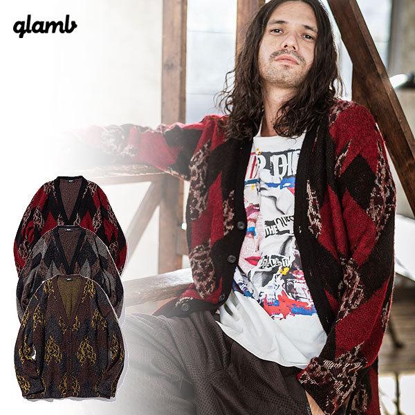 グラム カーディガン Glamb Crazy Argyle Knit Gb04 Knt01 Artif 通販 Yahoo ショッピング