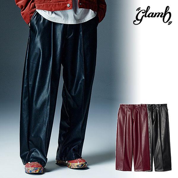2026 冬 先行予約 11月中旬〜下旬入荷予定 グラム パンツ glamb Synth Leather Baggy Slacks バギースラックス 送料無料 キャンセル不可