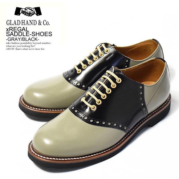 グラッドハンド×リーガル サドルシューズ GLAD HAND×REGAL SADDLE-SHOES -GRAY/BLACK-