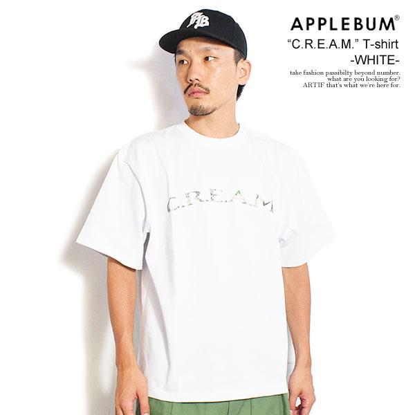 APPLEBUM（アップルバム） Tシャツ “C.R.E.A.M.” T-shirt 12oz -WHITE 