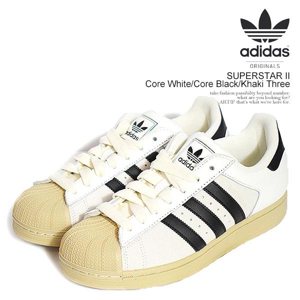 アディダス オリジナルス スニーカー adidas Originals SUPERSTAR II Core White/Core Black/Khaki Three メンズ スーパースター2