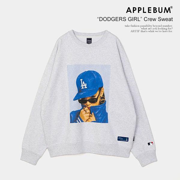 アップルバム スウェット APPLEBUM “DODGERS GIRL” Crew Sweat メンズ MLB Collection トレーナー ヘビーオンス 送料無料