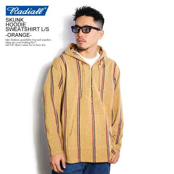 RADIALL ラディアル パーカー SKUNK - HOODIE SWEATSHIRT L/S -ORANGE  