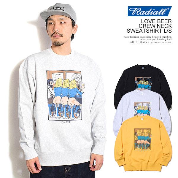 ラディアル スウェット RADIALL LOVE BEER - CREW NECK SWEATSHIRT L/S
