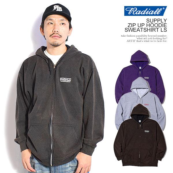 ラディアル パーカー RADIALL SUPPLY - ZIP UP HOODIE SWEATSHIRT L/S radiall メンズ ジップパーカー ブリーチ加工 送料無料