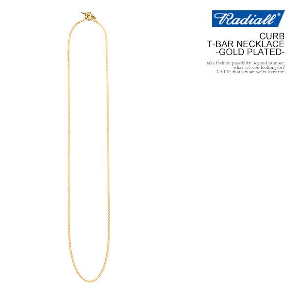 ラディアル ネックレス RADIALL CURB - T-BAR NECKLACE -GOLD PLATED