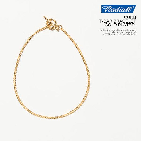ラディアル ブレスレット RADIALL CURB - T-BAR BRACELET -GOLD PLATED