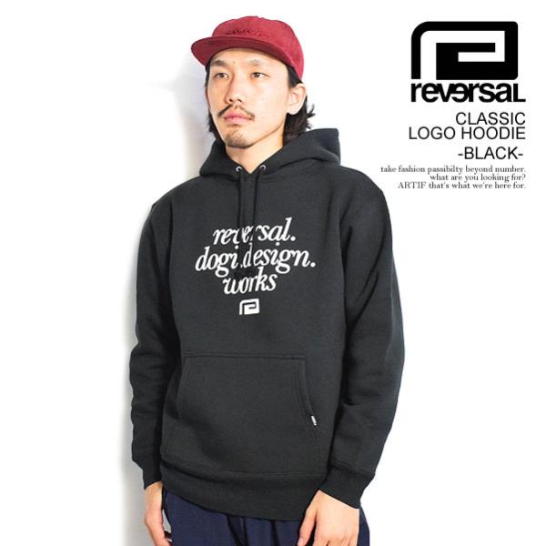 SALE セール リバーサル パーカー reversal CLASSIC LOGO HOODIE -BLACK- メンズ プルオーバー 裏起毛 rvddw 爆買 爆買