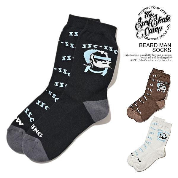 サーフスケートキャンプ ソックス SURFSKATECAMP BEARD MAN サーフスケートキャンプ ソックス SURFSKATECAMP BEARD MAN