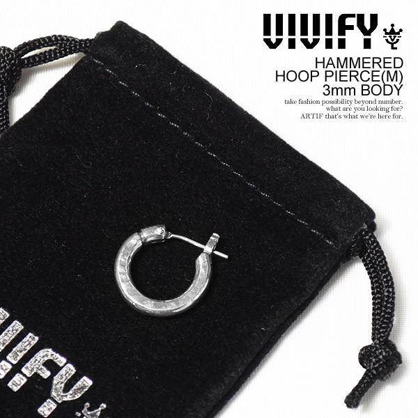 ビビファイ ピアス VIVIFY HAMMERED HOOP PIERCE(M) 3mm BODY