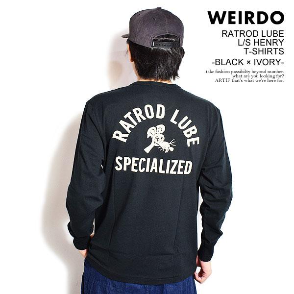 ウィアード　WEIRO ロングTシャツ WEIRDO ウィアード クルーネック 長袖 Tシャツ ロンT メンズ