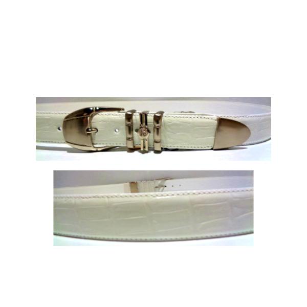 サントスピンク KSD クロコ型押し ロングレザーベルト W110cm 前後OK