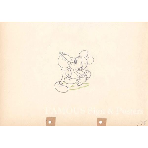 オリジナルイラスト4枚セット ミッキーマウス 映画グッズ Mickeys Nightmare ディズニー グッズ 鉛筆画 額装サービス 額装サービス グッズ K 0116 フェーマス サイン ポスターズ