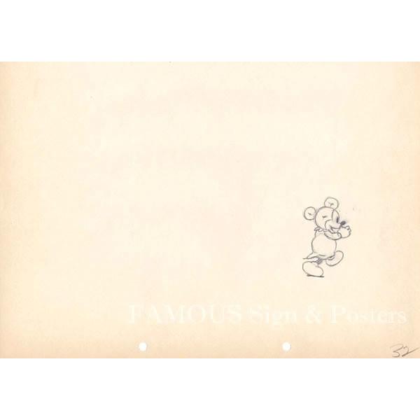 オリジナルイラスト4枚セット ミッキーマウス 映画グッズ Mickeys Nightmare ディズニー グッズ 鉛筆画 額装サービス 額装サービス グッズ K 0116 フェーマス サイン ポスターズ