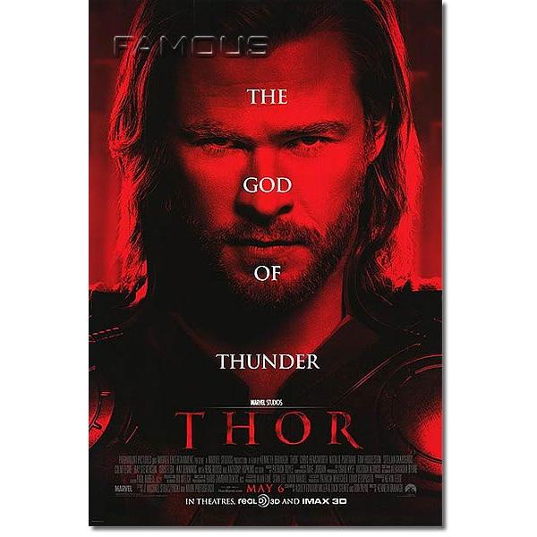 映画ポスター マイティソー クリスヘムズワース グッズ /赤 DS :P-1213