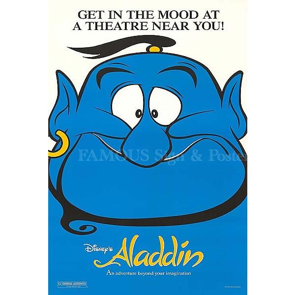 映画ポスター アラジン ポスター グッズ Aladdin ディズニー インテリア グッズ アート おしゃれ おしゃれ フレーム別 ジーニー Adv 片面 P 3509 フェーマス サイン ポスターズ