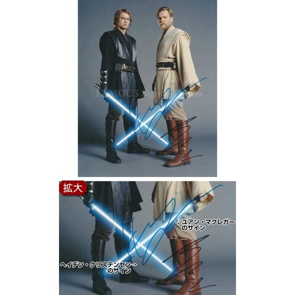 爆売り の直筆サイン入り写真 スターウォーズ Star Wars グッズ アナキン オビ ワン ヘイデン クリステンセン ユアン マクレガー 映画 オートグラフ フレーム別 超目玉枠 の