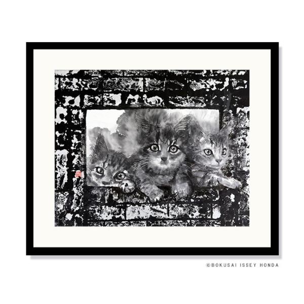 日本画 水墨画 フレーム付き artjp_bk-020b