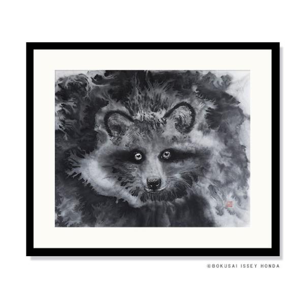 動物像・生物画、タヌキの日本画、額付き Yahoo!オークション - 絵画 絵 額 現状品 稲塚鳳堂 動物画 狸 タヌキ