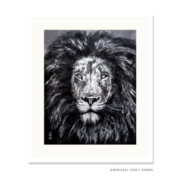 本田一誠 風格 水墨画 絵画 インテリア ポスター モノクロ 額入り 壁掛け 絵 和風 大型 動物 日本製 オリジナル ライオン Bk 030 Art Lab Yahoo 店 通販 Yahoo ショッピング