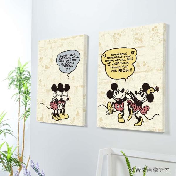 Disney 2枚セット アートパネル Mickey minnie ミッキーマウス