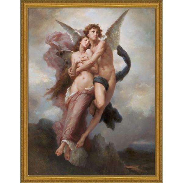 抽象画 天使と人物の絵画 絵画 天使「Angels」油絵 直筆 人物画 特別な空間の演出