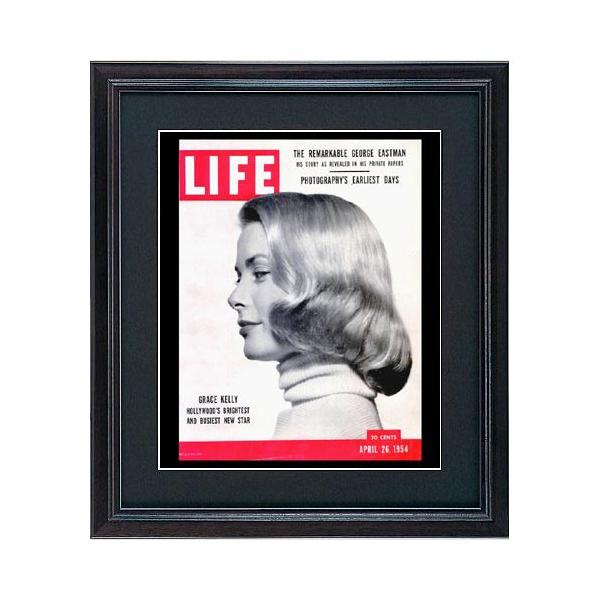 LIFE ポスター Sサイズ「グレースケリー」絵画 玄関 書斎 棚 飾り おしゃれ アートフレーム 額入り アートパネル アメリカ