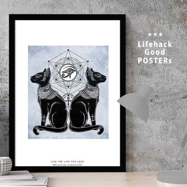 エジプトで手に入れた夜は猫になるポスター