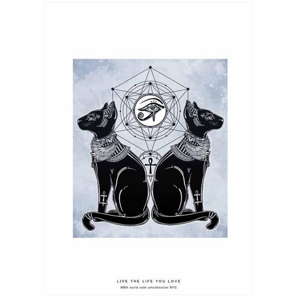 エジプト ビンテージポスター 猫 Bastet Cat by M. Azmy エジプト ビンテージポスター 猫 Bastet Cat by M. Azmy