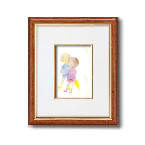 いわさきちひろ　絵画　絵　額縁つき　2点 いわさきちひろ 絵画 絵 額縁つき 2点 いわさきちひろ 絵画 絵