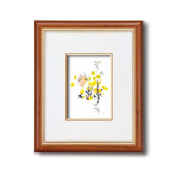 いわさきちひろ 絵画 『つくしんぼ』のフレームアート壁掛け用