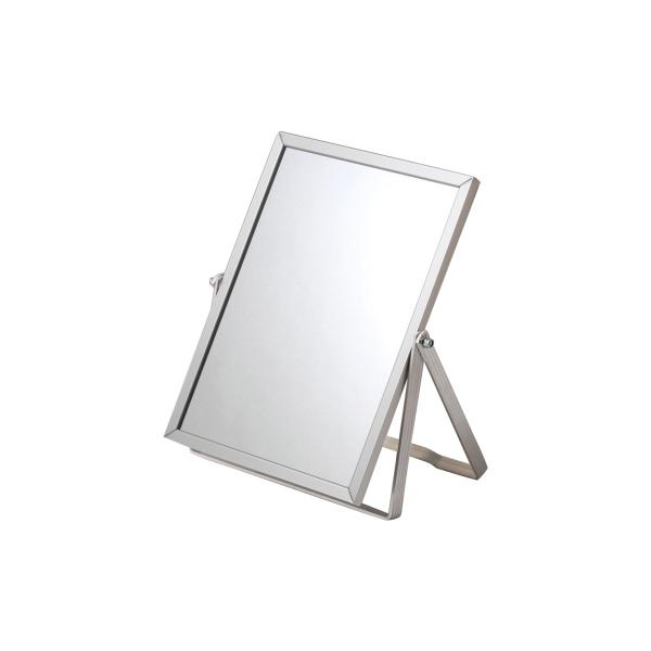 アルミ枠サイズ：155×188×厚さ7mm鏡面サイズ：140×172mmアルミ製足2本付しっかりしたアルミ枠が、鏡の側面を保護すると同時に、アルミ額縁のようでもあり、額装された作品を想像しやすく、自画像を描くのに最適です。角度が大きく変更で...