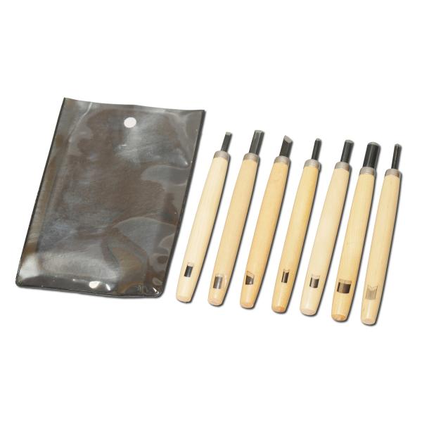 メール便可 ] ＜当店オリジナル＞ BSSスクール彫刻刀 木柄 PVCケース