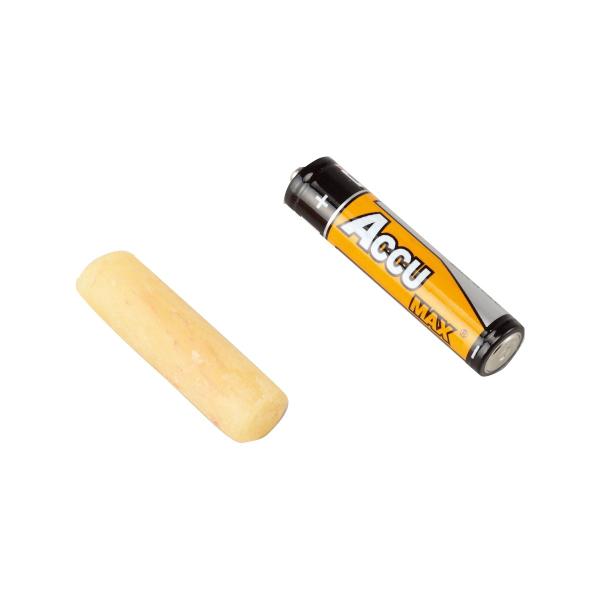 版下原稿の上にニス原紙を置いて切り抜きをするとき、ニス原紙が動いたり、浮いたりしないように密着固定させるワックスです。3gではがき判2、3枚に使えます。少し硬めでのび難い場合は、手などで温めてから使って下さい。夏場は冷暗所に保管して下さい。...