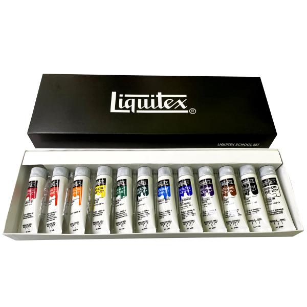 他サイト： リキテックス ガッシュ アクリリック プラス 紙箱 12色12本 10mL G-1の商品画像