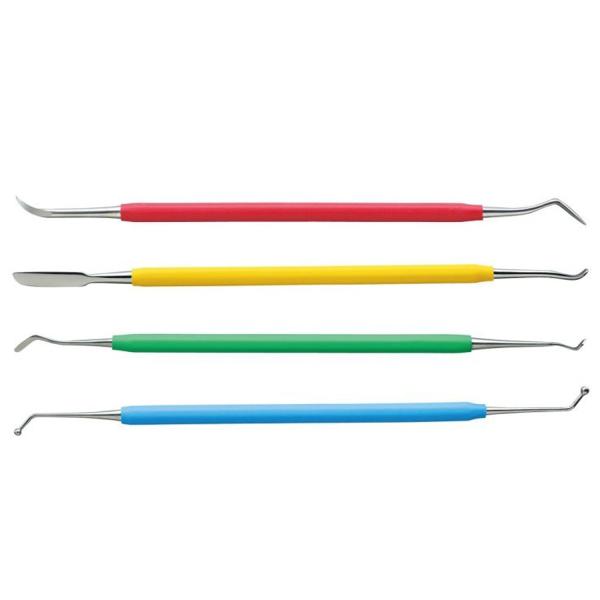 精密道具 スパチュラー 4本組 No.274 ステンレス製 【 彫塑 スパチュラ