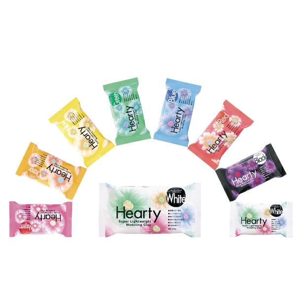 カラー単色レッドダークグリーンオレンジダークブラウングリーン容積サイズ：約100×70×20mmハーティカラーは軽量カラー粘土で、そのままの色での使用はもちろん、カラーピグメントやホワイトとの併用で好きな色に調合できます。