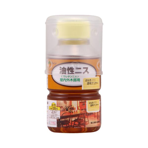 他サイト： 和信ペイント 油性ニス 透明クリヤー ウレタンニス 120mL 木部 工作品 床用の商品画像
