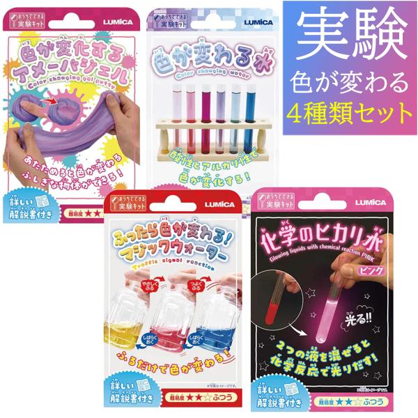 メール便可 ] おうちでできる実験キット 人気の色が変わる 4種類