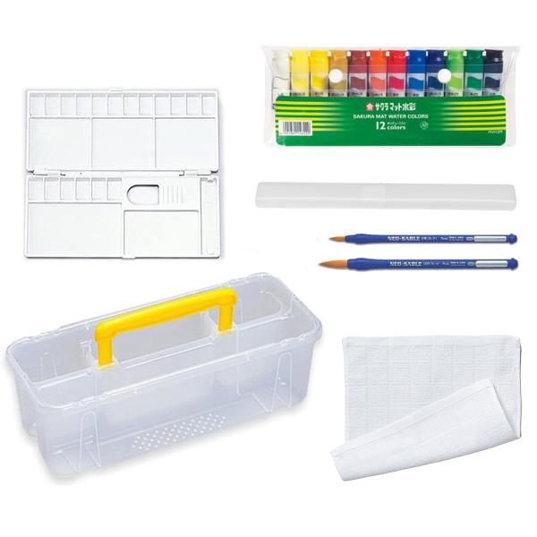 サクラクレパス 絵の具セット 中身だけ マット水彩 絵の具12色