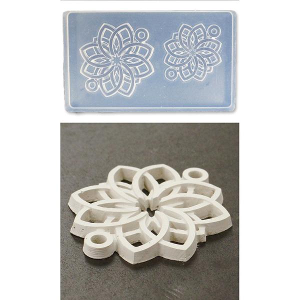 素材：ソフトシリコンサイズ：約52×30×8ｍｍ使用ｇ数：大/約4.0ｇ、小/約2.5ｇ使用できる素材：銀粘土、樹脂粘土、UV樹脂など※乾燥するときは型に粘土を埋めた状態で行ってください。透明型のシリコンモールド(型)です。透明型なので、粘...