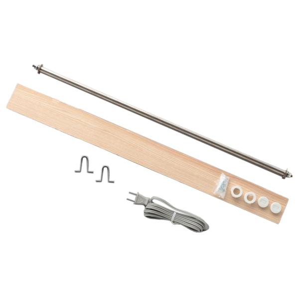 本体サイズ：幅50×長さ550×高さ45mm質量：約500g使用有効幅：400mm電圧：100V消費電力：65W ヒーター温度：160℃~200℃取扱説明書アクリル板の直線曲げ専用に開発した、安全で使いやすいヒーター棒です。5mmの板厚の場...