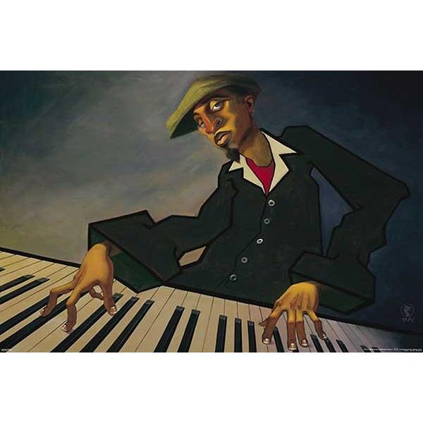 出荷区分C】アートポスター ジャスティン・ブア ピアノ・マンII Justin
