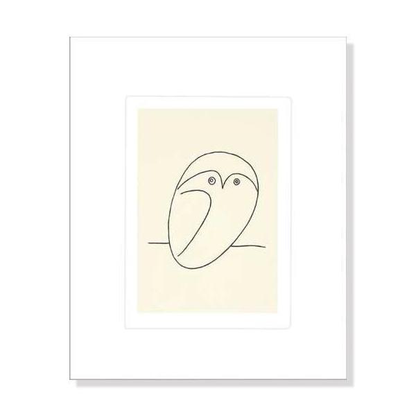 パブロ・ピカソ（Pablo Picasso）、Owl、希少な画集より パブロ・ピカソ（Pablo Picasso）、Owl、希少な画集より