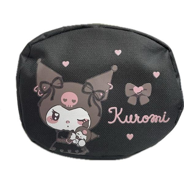 Sanrio サンリオキャラクターズ クロミ 丸型ポーチ ブラック ウインク